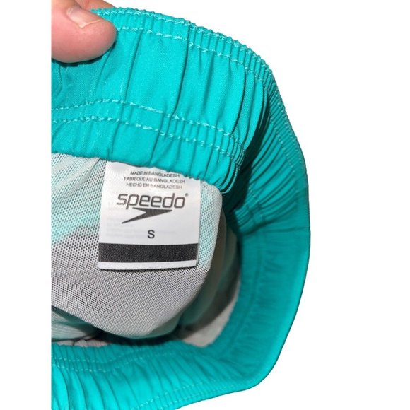 SPEEDO Men's 9" Swim Trunks - Teal/Black Size Small - Picture 6 of 11